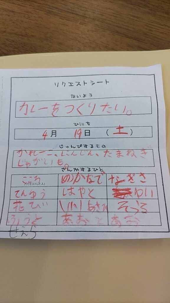 カレーを作りたい